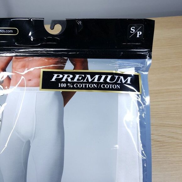 STANFIELDS Long Johns Mens Small White Premium 100% Cotton Base Layer Pant - Picture 3 of 6